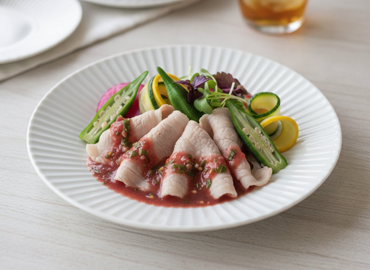 色釉 しのぎ 大皿 波佐見焼 ホワイトに合う料理