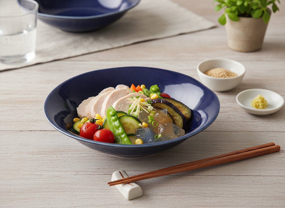 白磁 / 瑠璃釉 多様鉢 波佐見焼 瑠璃釉（ブルー）に合う料理
