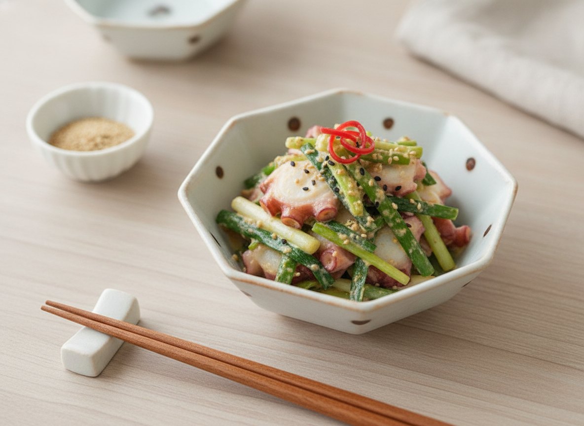 六角小付け 波佐見焼 サビ点草花紋に合う料理
