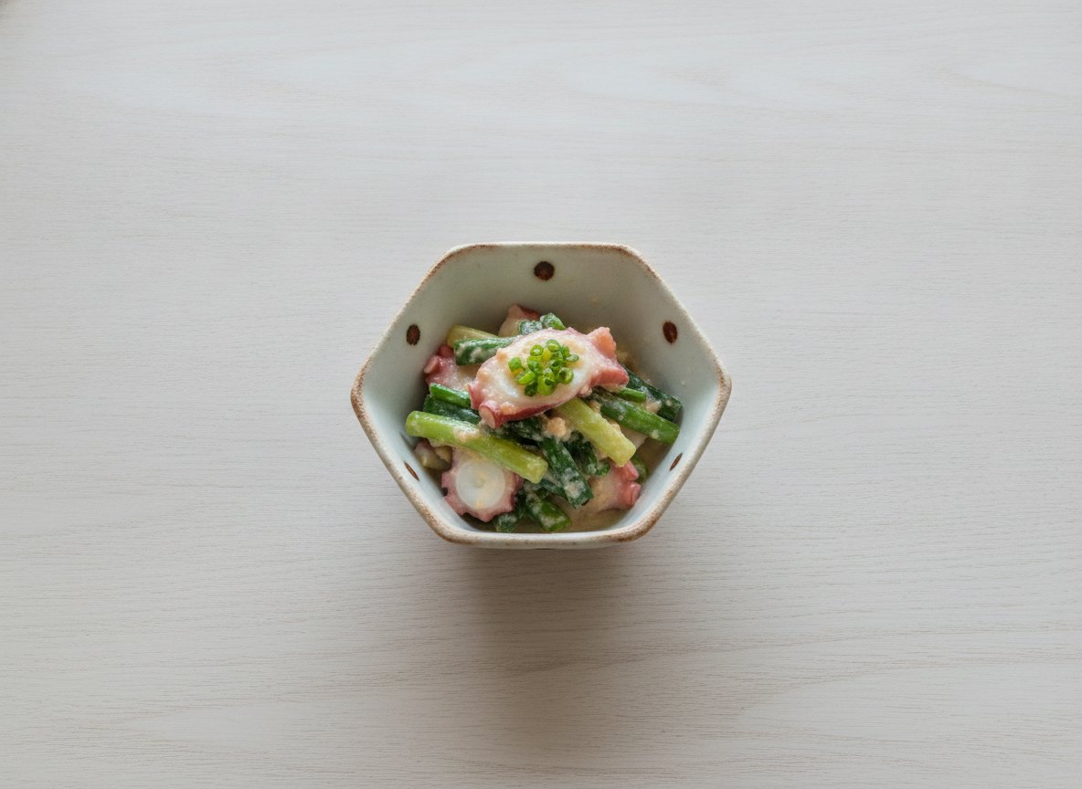 六角小付け 波佐見焼 サビ点草花紋に合う料理