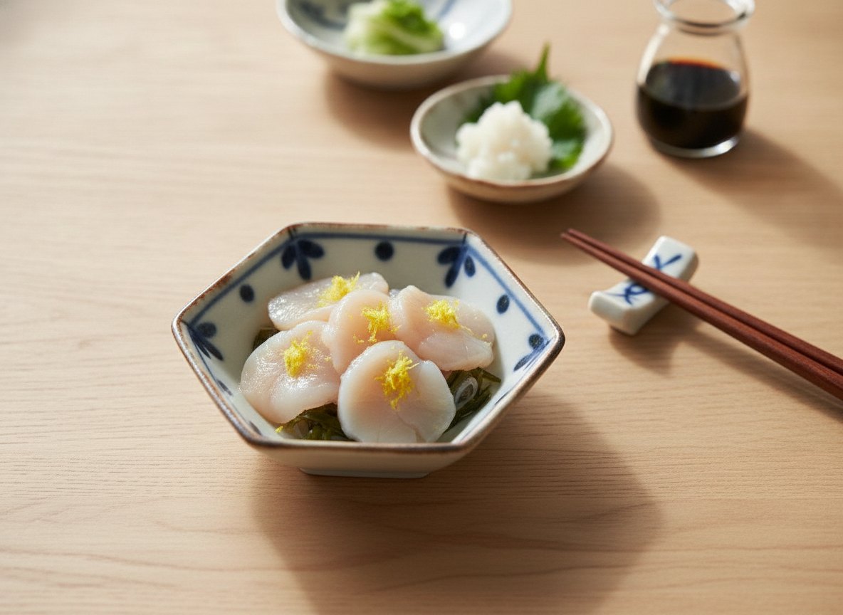 六角小付け 波佐見焼 染付輪花紋に合う料理
