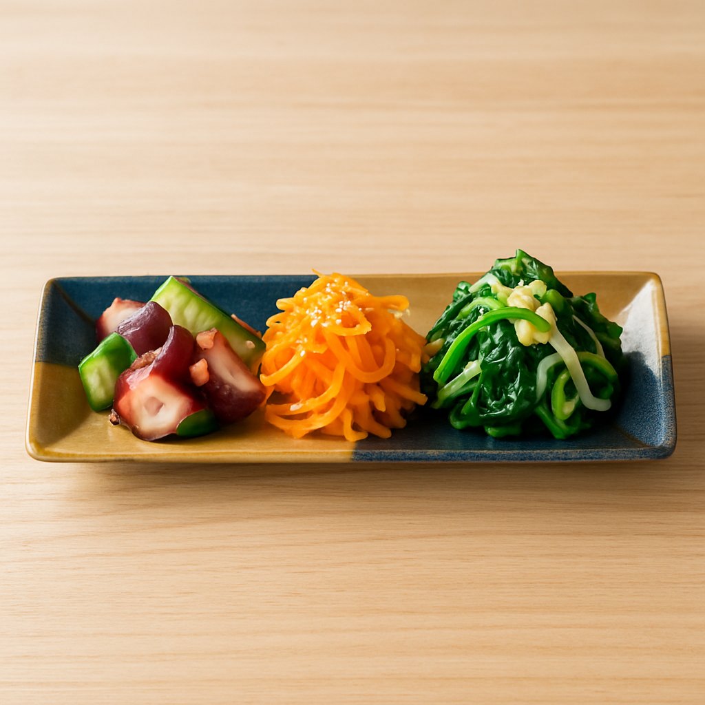 型打ち 前菜皿 有田焼 ゴールド市松に合う料理