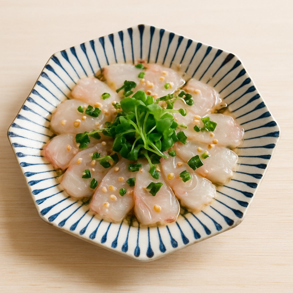 手描き染付 重ね十草 八角浅鉢 有田焼に合う料理