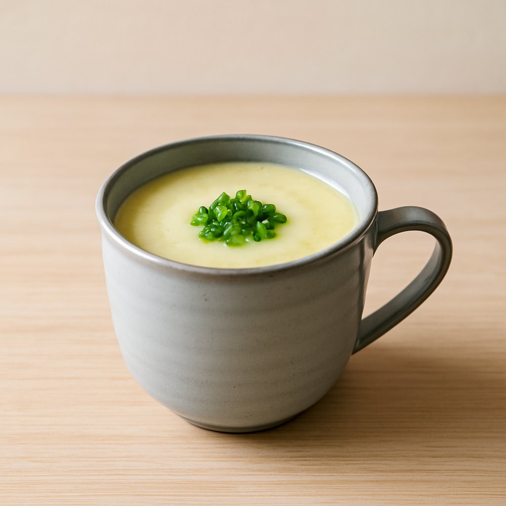 ワラ白／ブルー釉 丸マグカップ 波佐見焼 ホワイトに合う料理